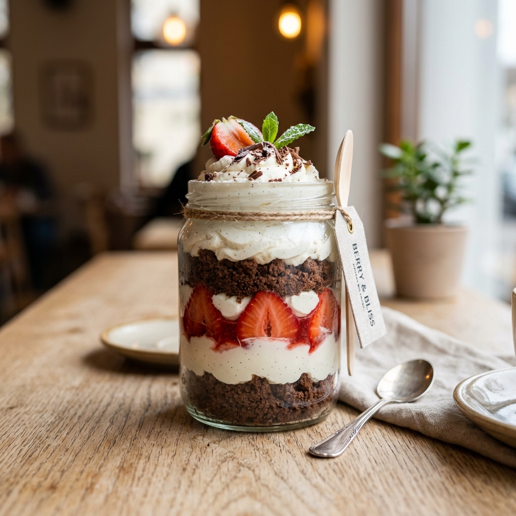 Bolo de Pote Gourmet de Morango